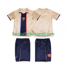 Fußballtrikots FC Barcelona 2001 Retro Kinder 2002 Kurzarm Auswärts-trikot kaufen
